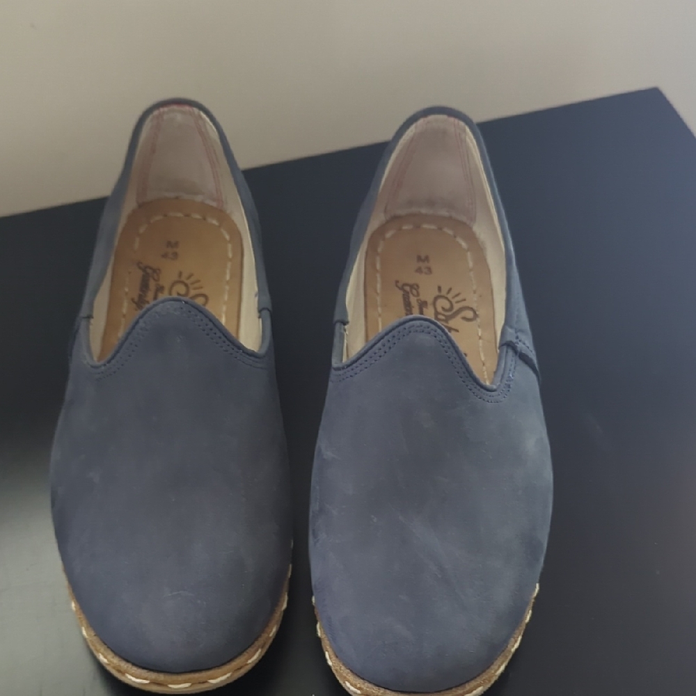 Sabah Mens Navy Suede Loafer NWOB Size 43